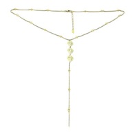 82914 Celebrytka złota stal chirurgiczna 52+5 Z-16 CM liście monstery