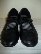 Czarne Baleriny Czółenka eco skóra wkładka 24 cm rozmiar 39