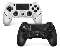 Kontrolery bezprzewodowe do PS4 2szt z wibracją Pady Pad CZARNY BIAŁY b418
