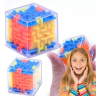 KOSTKA 3D CUBE LABIRYNT KULKOWY GRA LOGICZNA ZRĘCZNOŚCIOWA UPOMINEK ZABAWKA