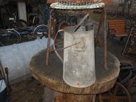 STARA METALOWA BAŃKA NA PALIWO OLEJ NAFTĘ