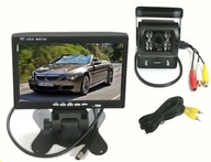 MONITOR SAMOCHODOWY 7 CALI LCD + 2x KAMERA COFANIA