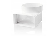 KOLANO Łącznik KANAŁÓW WENTYLACYJNYCH Płaskich Okrągłych 204x60/fi125