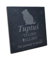 Nagrobek dla chomika tabliczka z łupku grawer