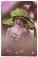 Dziewczynka kapelusz dzieci ok.1930r. ART Deco Kolorowana