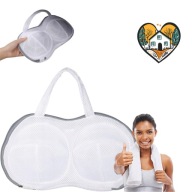 WOREK TORBA OD PRANIA BIELIZNY BIAŁY POLIESTER UCHWYT PODZIAŁ KOMÓR