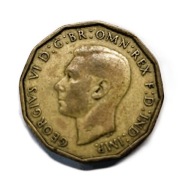 brytyjska trzypensówka (Three Pence) z 1942 roku.