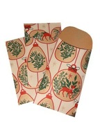 Torebka mini prezentowa na drobiazgi papier eko motyw ŚWIĄTECZNY