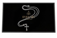 Naszyjnik z krzyżem srebrny długi łańcuszek unisex styl goth punk