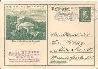 TRZECIA RZESZA -postkarte widokowa -BAYREUTH -stempel -obieg 1934 rok