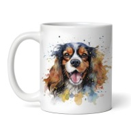 Kubek Cavalier King Charles Spaniel 330ml, tricolor