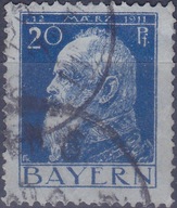 NIEMCY ( Bawaria ) - znaczek kasowany z 1911 roku. Z 8500.