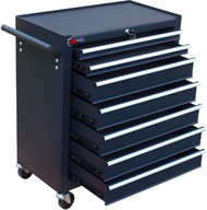 Wózek warsztatowy szafka narzędziowa 7 szuflad na kółkach stalowy grafit