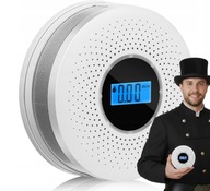 CZUJNIK CZADU TLENKU WĘGLA I DYMU 2w1 WYKRYWACZ BEZPRZEWODOWY CERTYFIKOWANY