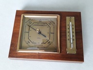 DREWNIANY BAROMETR TERMOMETR ŚCIENNY FISCHER