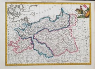 Mapa Księstwa Warszawskiego, Prus i Saksonii, Malte-Brun 1810 r.