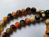 H2- AGAT OGNISTY - POMARAŃCZOWY - kula - 10mm - 12 sztuk