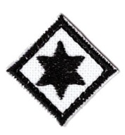 GWIAZDA DAWIDA ____ ŁATKA, NASZYWKA 2,5x2,5cm