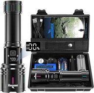 Latarka LED taktyczna USB zoom 20000 lm 5000mAh wodoodporna mocna
