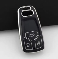 Czarno-srebrne etui na kluczyk AUDI A4L Q5L A5 Q7 A6L Q3 A4 A5 Q5 S5 TT TTS