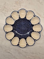 TALERZ NA JAJKA 26 CM CERAMIKA BOLESŁAWIEC 70MI UNIKAT