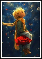 A2 OBRAZ PLAKAT MAŁY KSIĄŻĘ ANTOINE DE SAINT-EXUPERY MAŁY KSIĄŻĘ I RÓŻA
