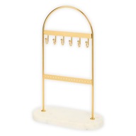 STOJAK NA BIŻUTERIĘ MARMUROWA PODSTAWA BIAŁY ORGANIZER 31 CM