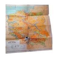 Gospodarcza mapa Polski, 1:1 500 000, z planem sowieckiej inwazji na Polskę