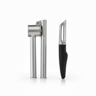 Kuchenny: Wyciskarka Praska do Czosnku + Ergonomiczna Obieraczka