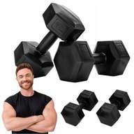 HANTLE BITUMICZNE CIĘŻARKI DO ĆWICZEŃ FITNESS SIŁOWNIA ZESTAW HANTLI 2x5 KG