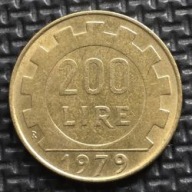 *WŁOCHY [0089]*200 Lirów 1979r. Republika Włoska, Legenda 200 LIRE
