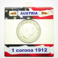 SREBRO 1 korona 1912 Ag Cesarstwo Austrii moneta