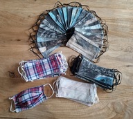 65 szt. maseczki bawełniane wielorazowe NOWE