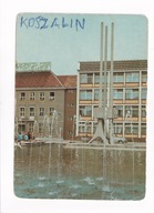 Koszalin Rynek pomnik XX-lecia 1977r. NEONY Ubezpieczenia