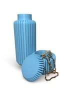 Zestaw Dekoracyjny Wazon na Suszki plus Pudełeczko Niebieski Kwiaty LEGO