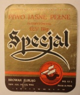 ETYKIETA - ELBLĄG - BROWAR ELBLĄG - Specjal - PIWO JASNE PEŁNE