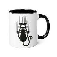 KUBEK DO PRACY NA KAWĘ KOT Z NAPISEM BLACK CZARNY