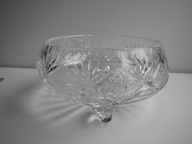 KRYSZTAŁ MISKA PATERA NA NÓŻKACH PAMIĄTKA Z PRL - u