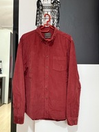 X Koszula Primark delikatny sztruks kieszeń burgund 100% bawełna M