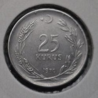 *TURCJA [0362]*25 Kurus (25 kuruszy) 1970 Lira turecka Wieniec, legenda