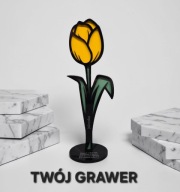 Personalizacja, kwiat, grawer, tulipan, prezent dla nauczyciela, dla babci