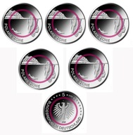 NIEMCY - 5 x 5 Euro 2021 - Kompletny zestaw ADFGJ