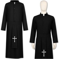 STRÓJ NA HALLOWEEN KARNAWAŁ KSIĄDZ SUTANNA KOSTIUM KSIĘDZA DLA DOROSŁYCH