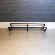 STOJAK NA BUTY OBUWIE METALOWY REGAŁ PÓŁKA SOLIDNY LOFT CZARNY 124 cm