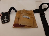 TAPEHOLDER PAS NARZĘDZIOWY MONTERSKI PASEK SKÓRZANY SKÓRA NATURALNA