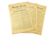CZASOPISMO MŁODE ŻYCIE TCZEW 1946 r. nr 2, 4 i 5 RZADKOŚĆ