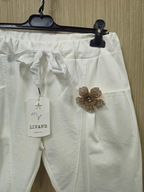 Białe spodnie bawełna r. Uni (L/XL/XXL) Livans Italy !!!