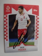 Karta topps autograf Polska Jakub Moder PZPN
