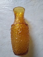 Miodowy wazon szklany GRYS - Huta Prądniczanka