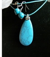 Turkus-kamień pomyślności, zestaw biżuterii